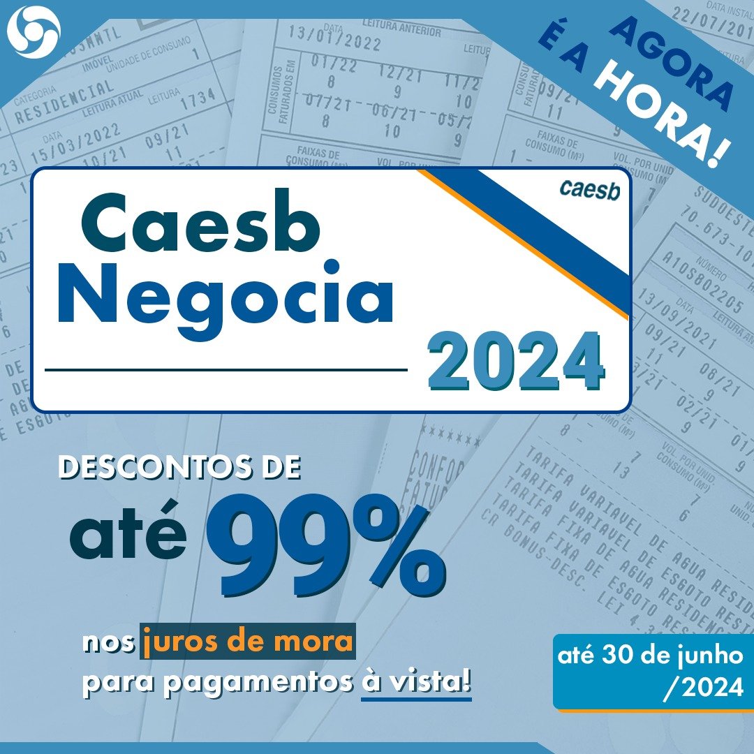 Prorrogado prazo para quitar dívida com a Caesb