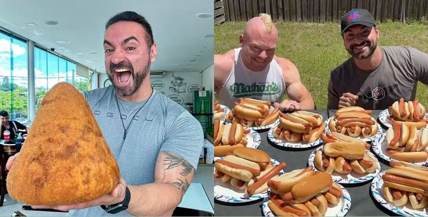 ‘Comedor profissional’: brasileiro fica em 6º lugar em campeonato de comer cachorro-quente nos EUA